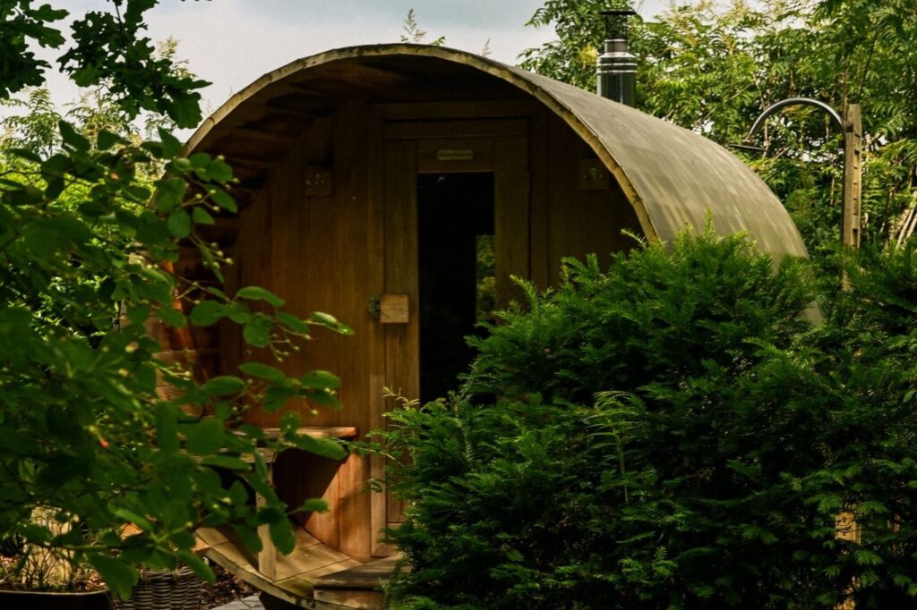 down to earth retraite sauna buiten